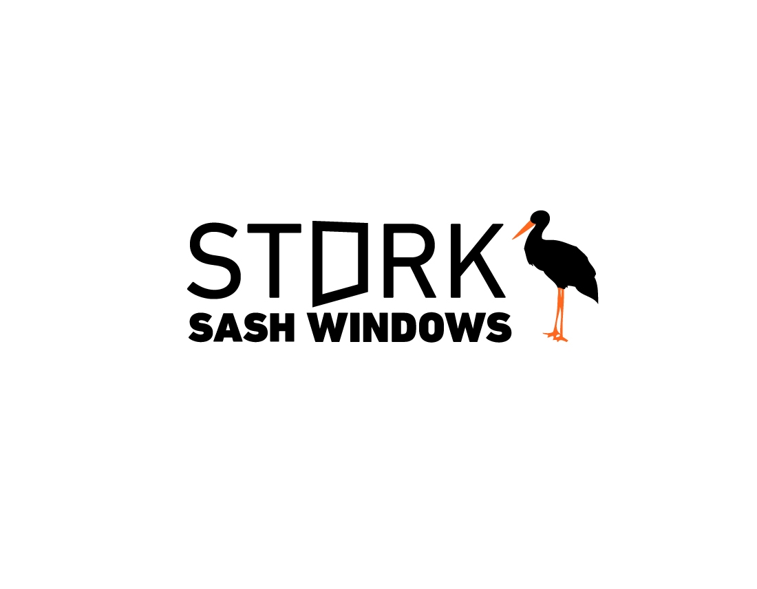 stork sash windows logo design - wedesign360.com - design agency